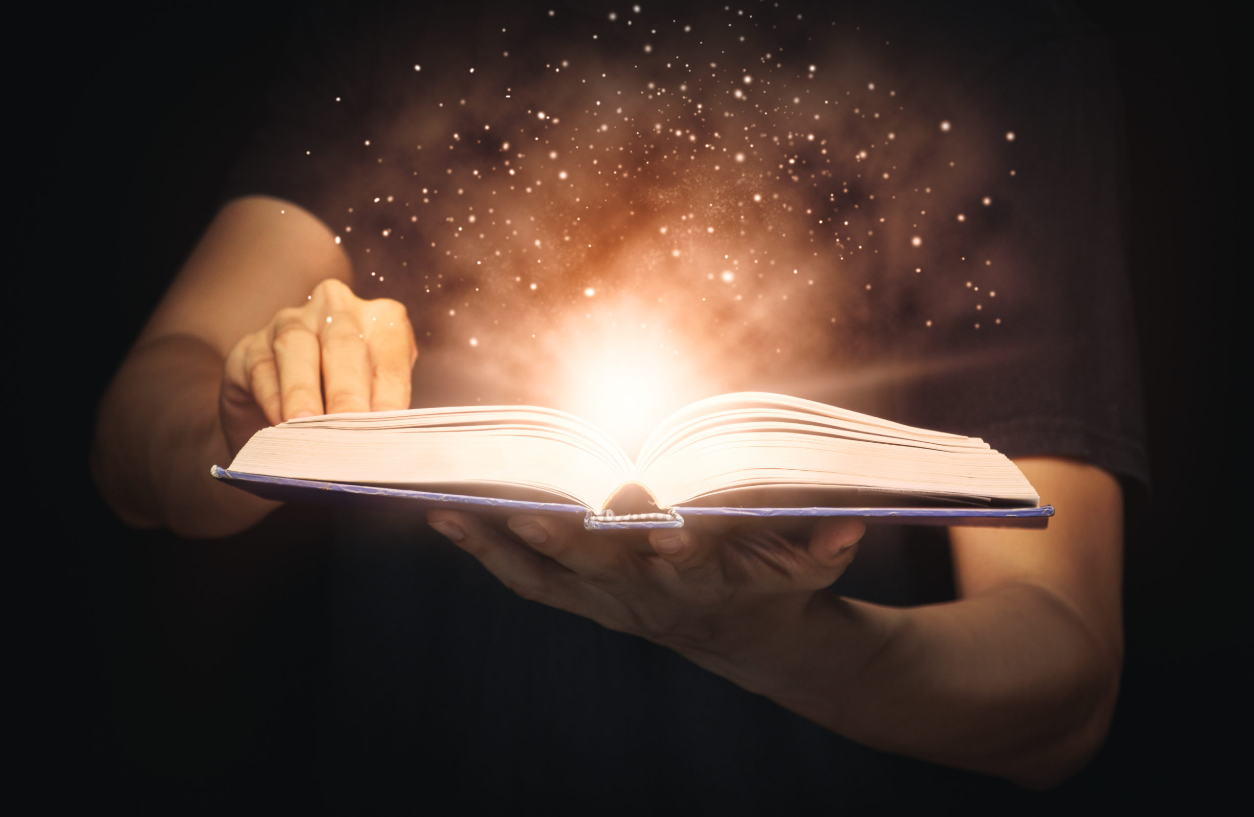 Moster Quotables, Open Book showing universe, Moster Craft