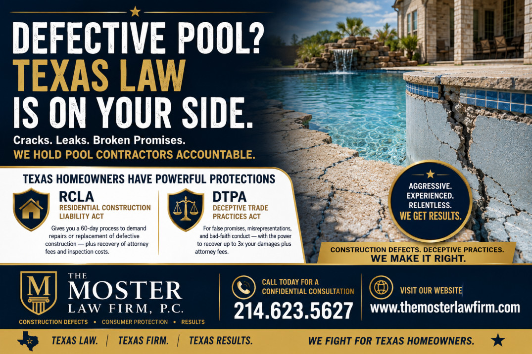Your Pool Contractor May Have Failed You — But Texas Law Hasn’t